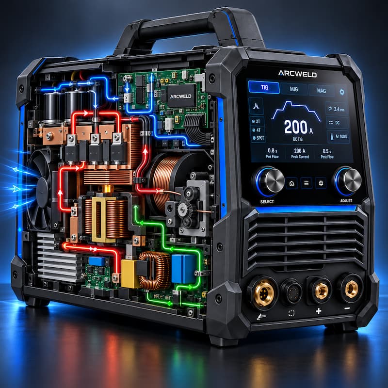 Scheda inverter Arcweld X9 Pro — 250 A di corrente in uscita