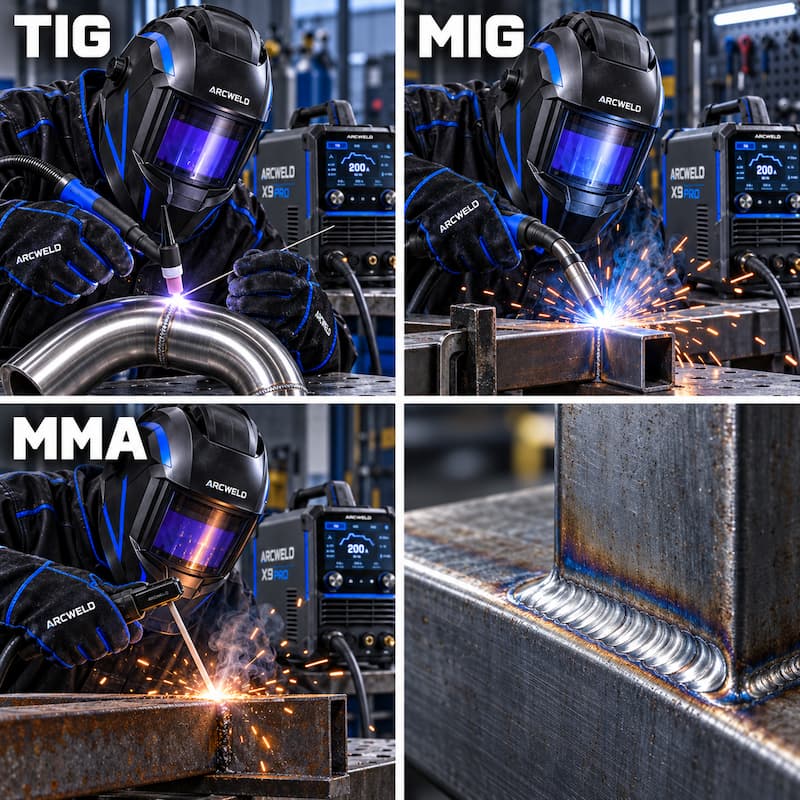 Arcweld X9 Pro — processi TIG, MIG e MMA in una sola macchina