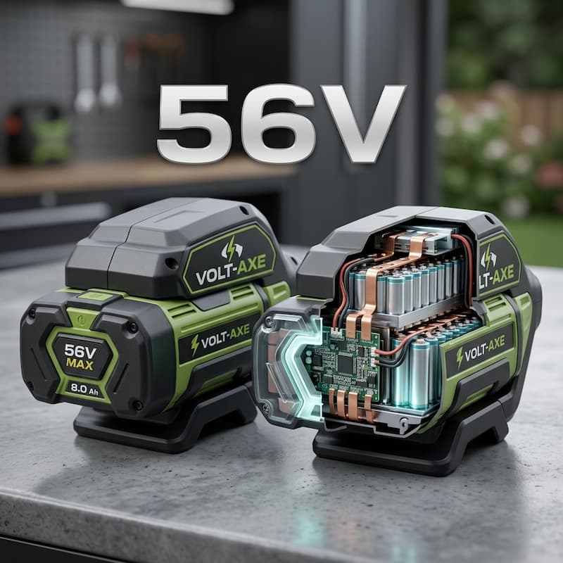 Volt-Axe DualVolt 56V: două baterii, zero pauze la jumătatea gazonului