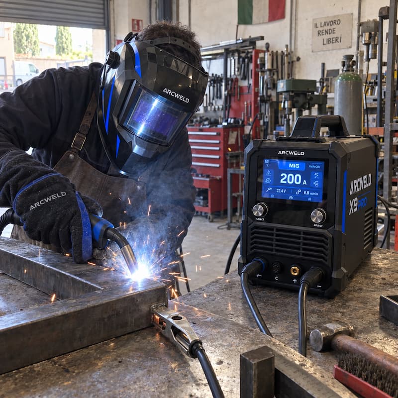 Unboxing Arcweld X9 Pro in laboratorio — Domenico Arena, Catanzaro